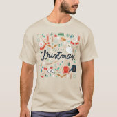 Harry Potter | Vrolijk kerstfeest met feestelijke  T-shirt (Voorkant)