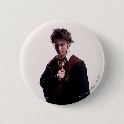 Harry Potter Wand Raised Ronde Button 5,7 Cm (Voorkant)
