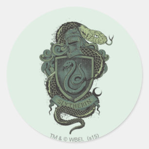 Harry Potter    Wapen van Slytherin Ronde Sticker