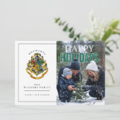 Harry Potter Wapenschild Foto Feestdagenkaart (Staand voorkant)