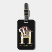 Harry Potter | Waterverf HUFFLEPUFF™-badger Bagagelabel (Voorkant verticaal)