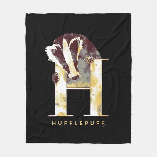 Harry Potter | Waterverf HUFFLEPUFF™-badger Fleece Deken (Voorkant)