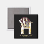 Harry Potter | Waterverf HUFFLEPUFF™-badger Magneet (Voorkant / Achterkant)
