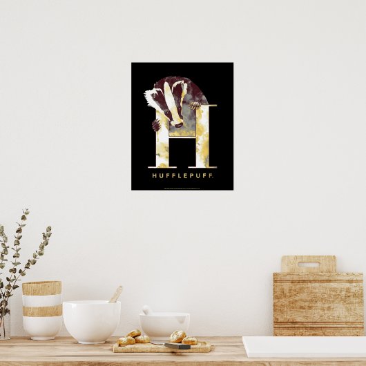 Harry Potter | Waterverf HUFFLEPUFF™-badger Poster (Keuken)