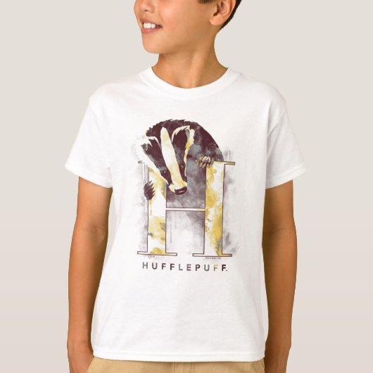 Harry Potter | Waterverf HUFFLEPUFF™-badger T-shirt (Voorkant)