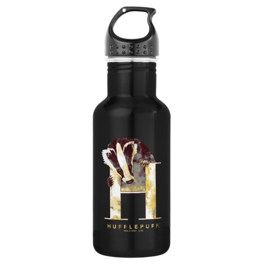 Harry Potter | Waterverf HUFFLEPUFF™-badger Waterfles (Voorkant)