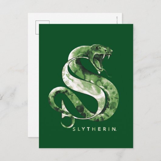 Harry Potter | Waterverf SLYTHERIN™-slang Briefkaart (Voorkant / Achterkant)