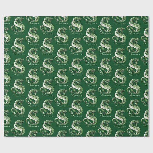 Harry Potter | Waterverf SLYTHERIN™-slang Cadeaupapier (Vlak)