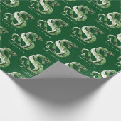 Harry Potter | Waterverf SLYTHERIN™-slang Cadeaupapier (Hoek)
