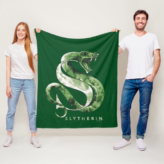 Harry Potter | Waterverf SLYTHERIN™-slang Fleece Deken (In situ)