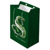 Harry Potter | Waterverf SLYTHERIN™-slang Medium Cadeauzakje (Voorkant Gekanteld)