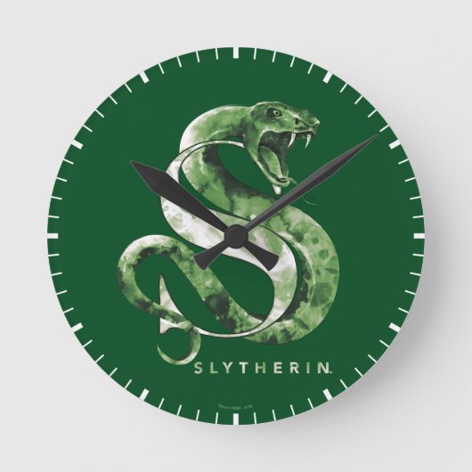 Harry Potter | Waterverf SLYTHERIN™-slang Ronde Klok (Voorkant)