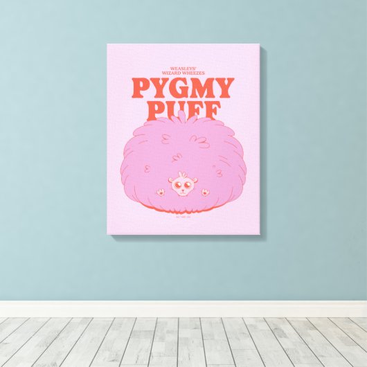 HARRY POTTER™ | Weasley's Wizard Pygmy Puff Canvas Afdruk (Insitu (Houten vloer))