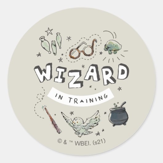 HARRY POTTER™ | Wizard in Training Ronde Sticker (Voorkant)