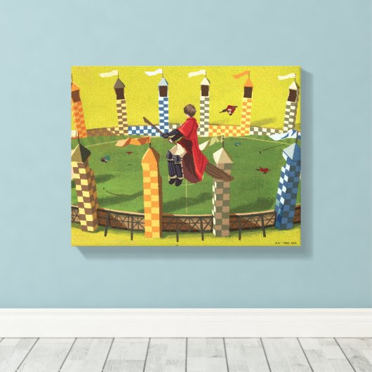 HARRY POTTER™ zoekt de Golden Snitch Canvas Afdruk (Insitu (Houten vloer))