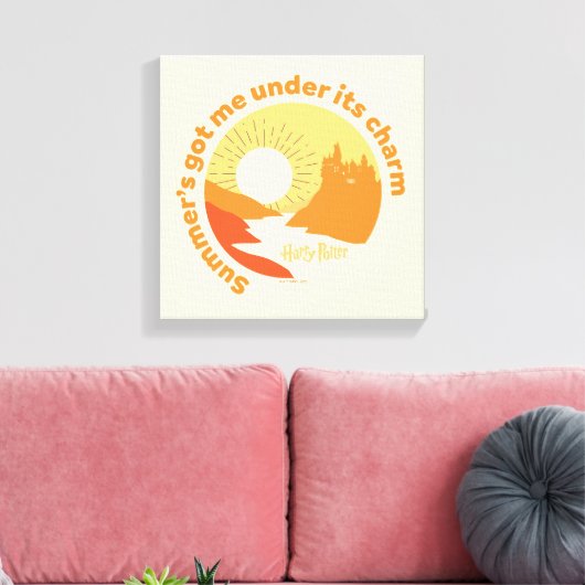 HARRY POTTER™ | Zomer Magic HOGWARTS™ Castle Canvas Afdruk (Insitu (Woonkamer))