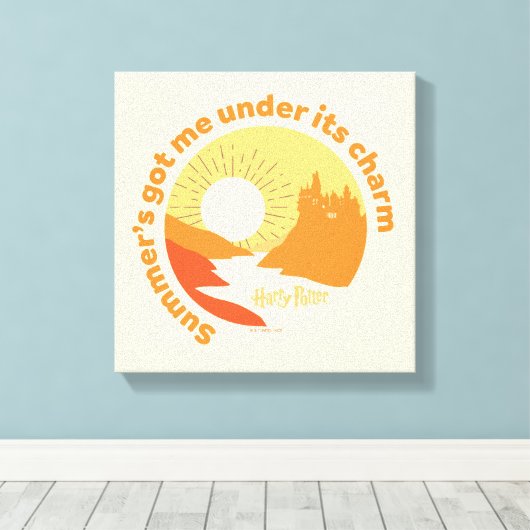 HARRY POTTER™ | Zomer Magic HOGWARTS™ Castle Canvas Afdruk (Insitu (Houten vloer))