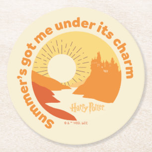 HARRY POTTER™   Zomer Magic HOGWARTS™ Castle Ronde Kartonnen Onderzetter