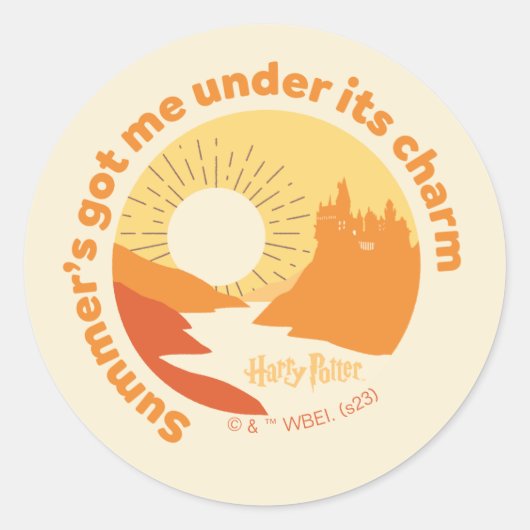 HARRY POTTER™ | Zomer Magic HOGWARTS™ Castle Ronde Sticker (Voorkant)