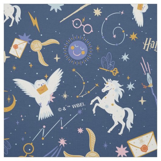 HARRY POTTER™ Zomerzonnewende Icoonpatroon Stof (Swatch)