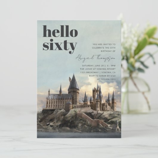 Harry Potter | Zweinstein Castle 60e verjaardag Kaart (Staand voorkant)