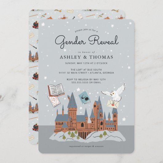 Harry Potter | Zweinstein Castle Geslacht onthulle Kaart (Voorkant / Achterkant)