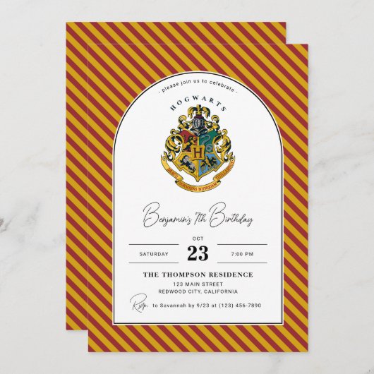 Harry Potter Zweinstein Crest Arch Verjaardag Kaart (Voorkant / Achterkant)