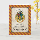 Harry Potter Zweinstein Crest Gelukkige Verjaardag Kaart (Gele Bloem)
