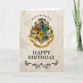 Harry Potter Zweinstein Crest Gelukkige Verjaardag Kaart (Voorkant)