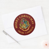 Harry Potter | Zweinstein Crest | Vrolijk kerstfee Ronde Sticker (Envelop)