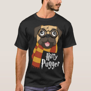 Harry Pugger Funny Pug Eigenaar Wizard Lover T-shirt