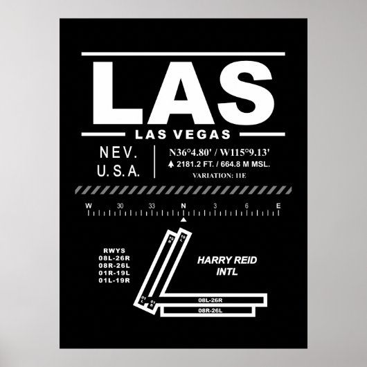 Harry Reid International Airport LAS Poster (Voorkant)