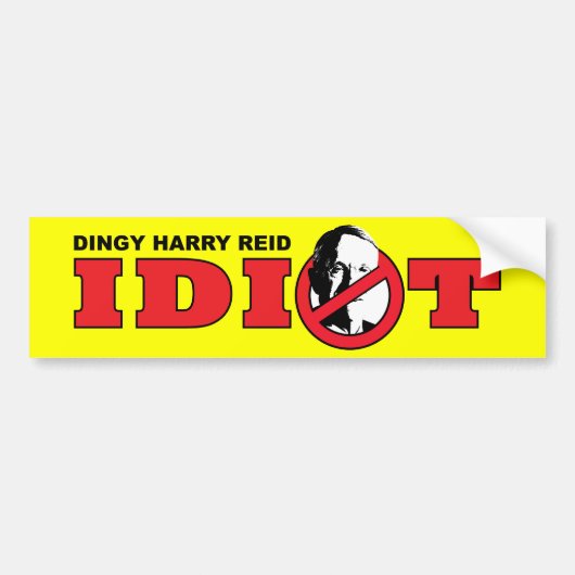 Harry Reid is een Idioot Bumpersticker (Voorkant)