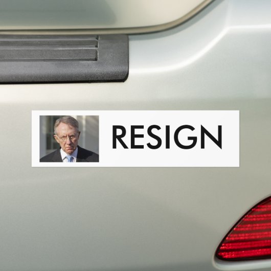 HARRY REID RESIGN BUMPERSTICKER (Op auto)