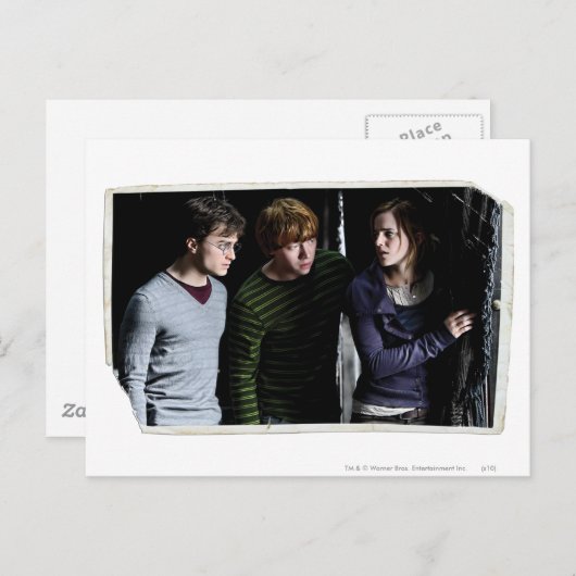 Harry, Ron en Hermione 4 Briefkaart (Voorkant / Achterkant)