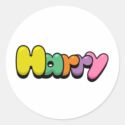 Harry Ronde Sticker (Voorkant)