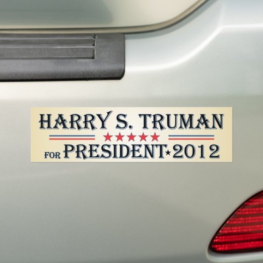 Harry S. Truman 2012 Bumpersticker (Op auto)