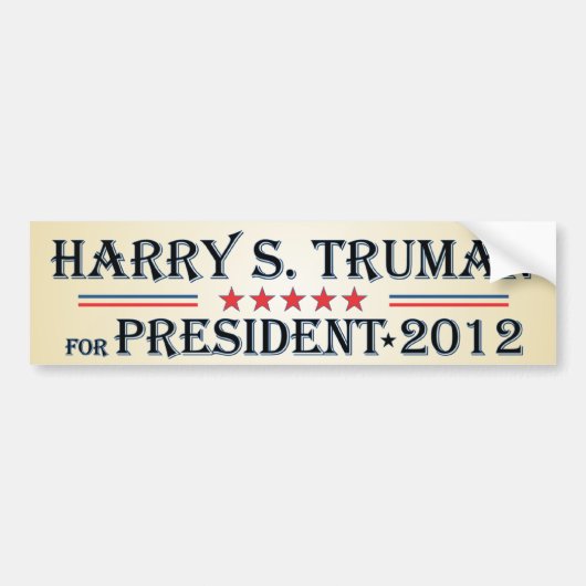 Harry S. Truman 2012 Bumpersticker (Voorkant)