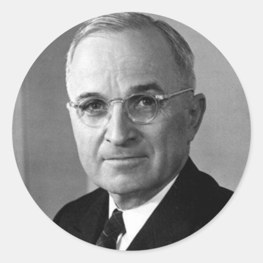 Harry S. Truman 33 Ronde Sticker (Voorkant)