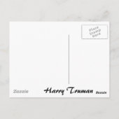 Harry S. Truman 33rd President Briefkaart (Achterkant)