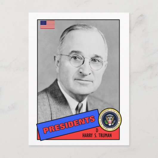 Harry S. Truman Baseball Card Briefkaart (Voorkant)