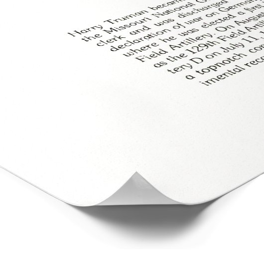 Harry S. Truman Citizen Soldier Poster (Hoek)