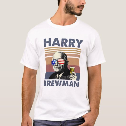 Harry S. Truman Harry Brewman Beer Drink T-shirt (Voorkant)