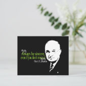 harry ' s truman is altijd oprecht briefkaart (Staand voorkant)