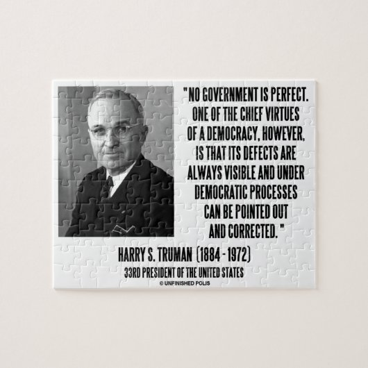 Harry S. Truman No gov is perfecte democratie Legpuzzel (Horizontaal)