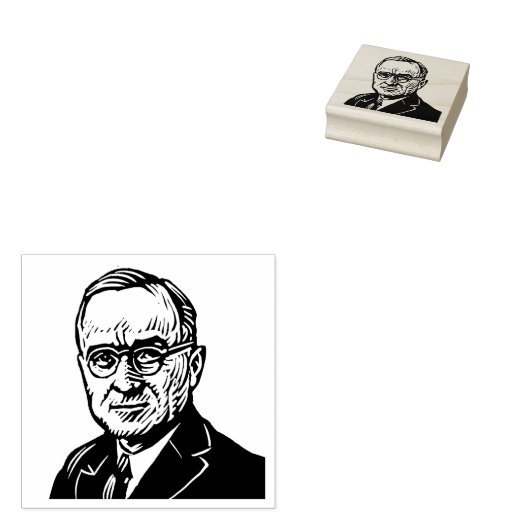 Harry S Truman Rubber Stamp Rubberstempel (Gestempeld)