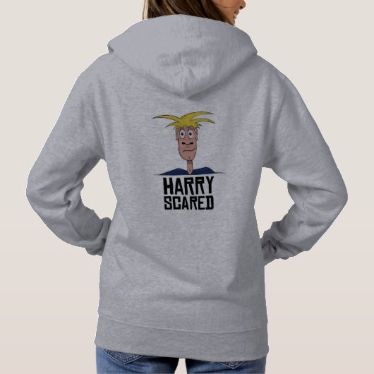 Harry Scared Hoodie Gray, dames (Achterkant)