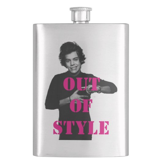 Harry Style, uit stijlvol Afbeelding, duurzame fle Heupfles (Voorkant)