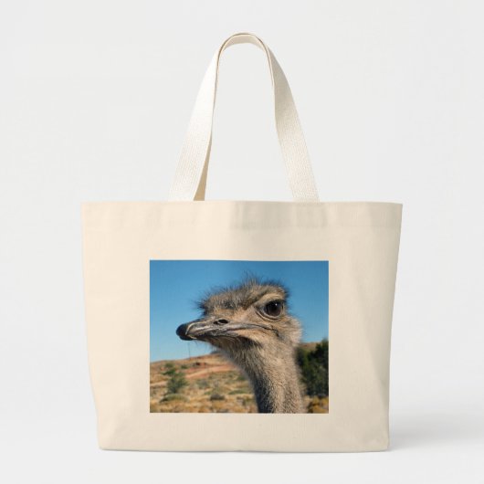Harry the Happy Ostrich Grote Tote Bag (Voorkant)