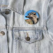 Harry the Happy Ostrich Ronde Button 5,7 Cm (In situ)
